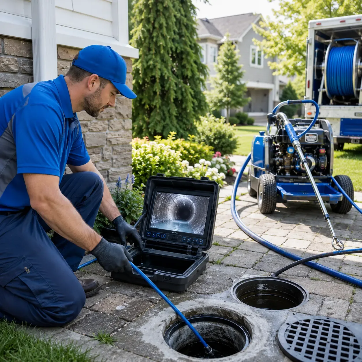 Outdoor drain cleaning professionals serving Hightstown, NJ